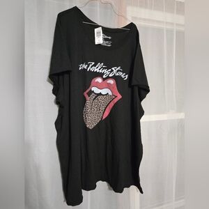 Torrid Rolling Stones Black Graphic Tee Women's 6X NWT